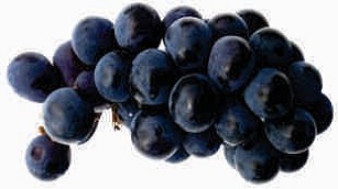 Grapes, seedless, round, black